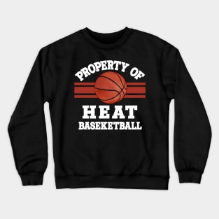 Proud Name Heat Graphic Property Vintage Basketball Crewneck Sweatshirt